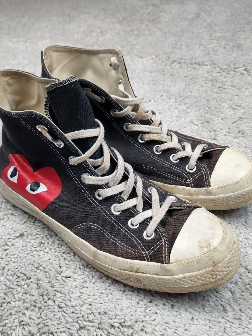 Converse 70 Hi Comme Des Garcons Play Mens 11  Womens 13 All Star Sneakers Chuck